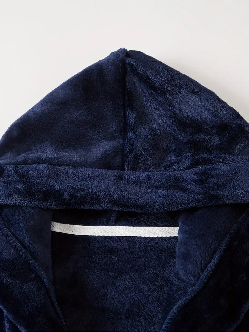 Peignoir de Bain Enfant Bleu avec Capuche
