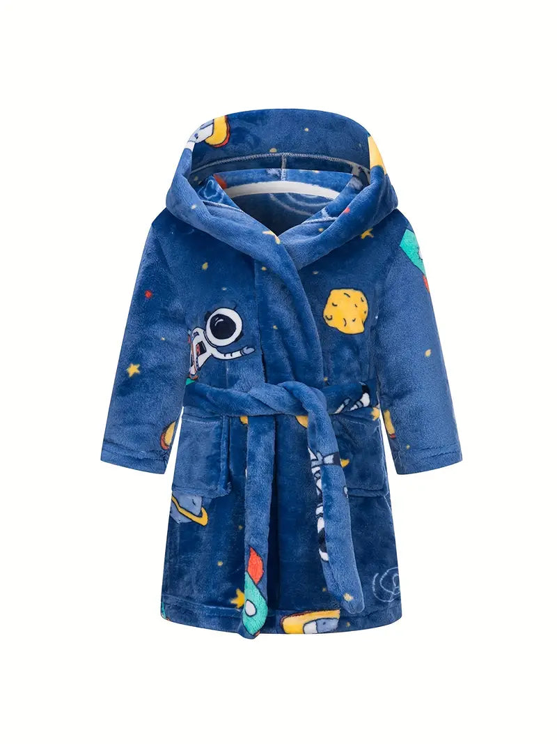 Peignoir de Bain Enfant Garçon Motif Espace