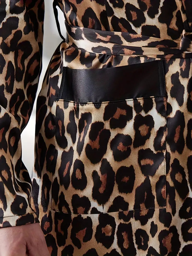 Peignoir et Short Imprimé de Léopard