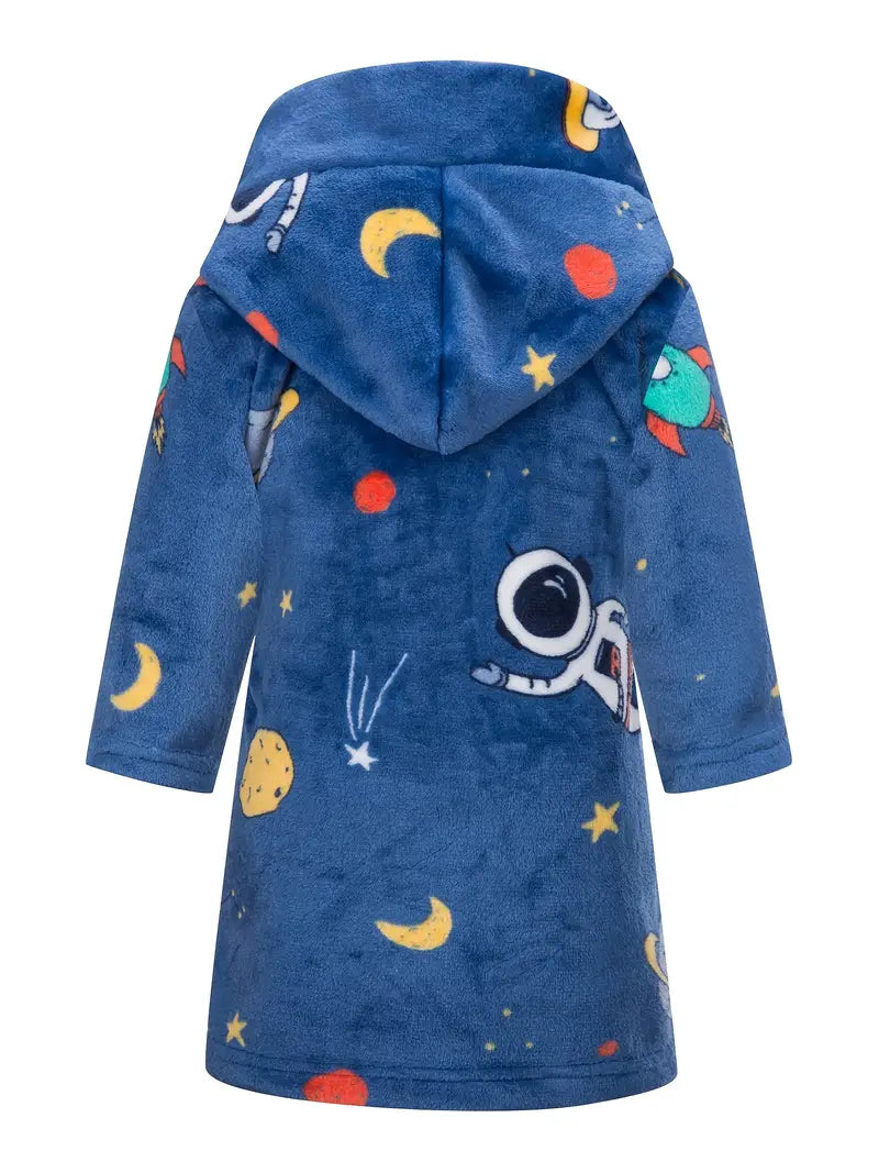 Peignoir de Bain Enfant Garçon Motif Espace