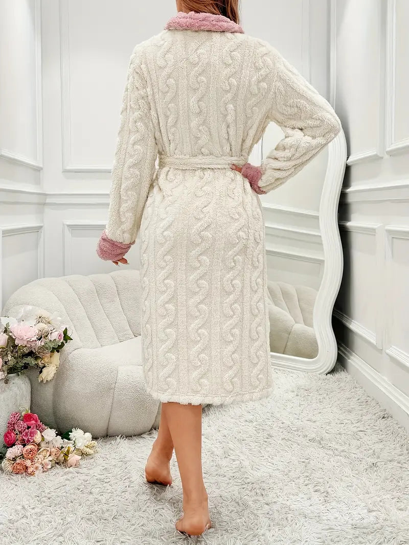 Peignoir de Bain Polaire Beige