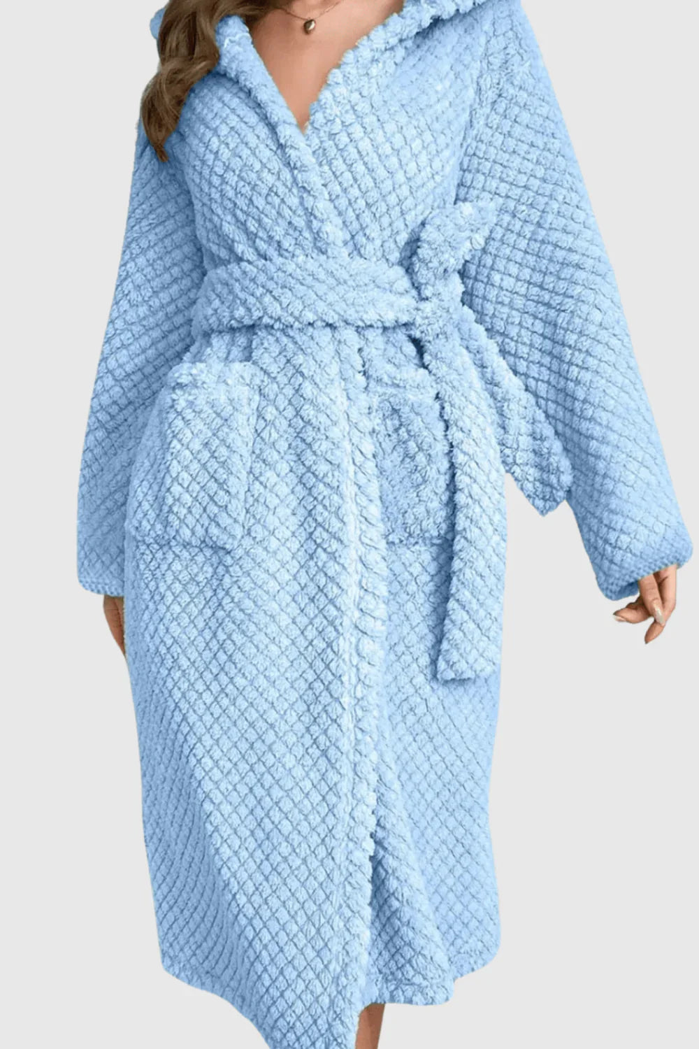 Peignoir éponge femme à capuche ultra doux