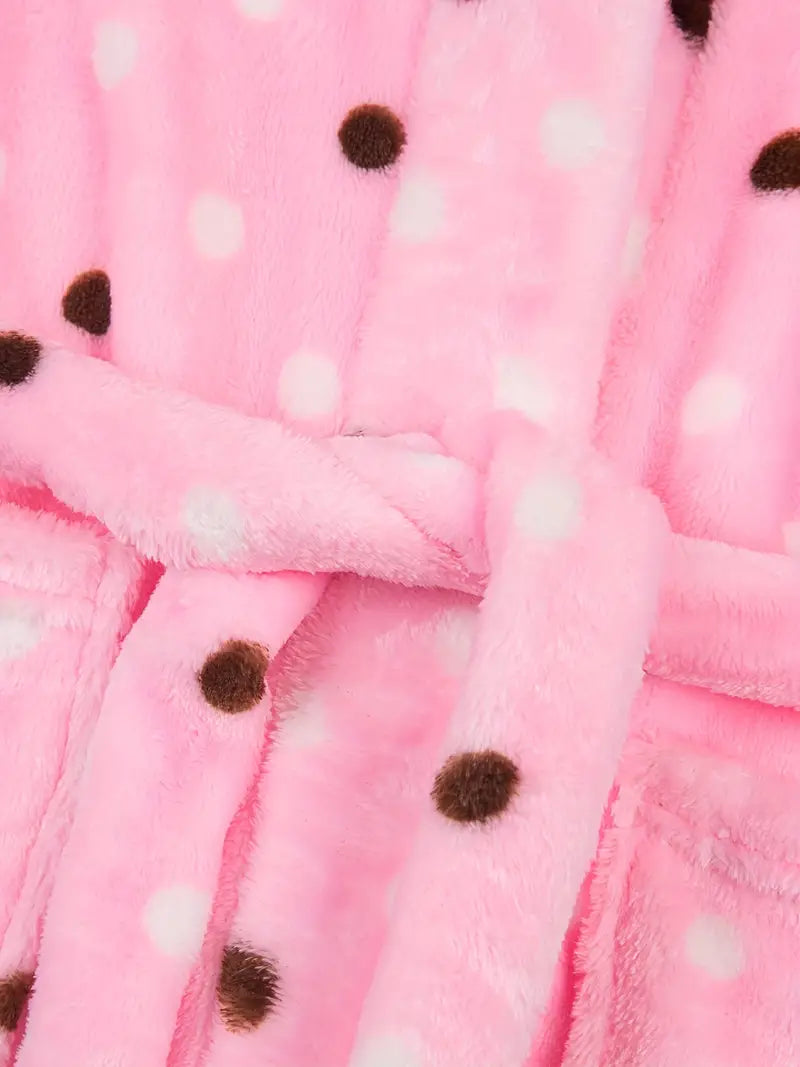 Peignoir de Bain Enfant Polaire Polka Dot