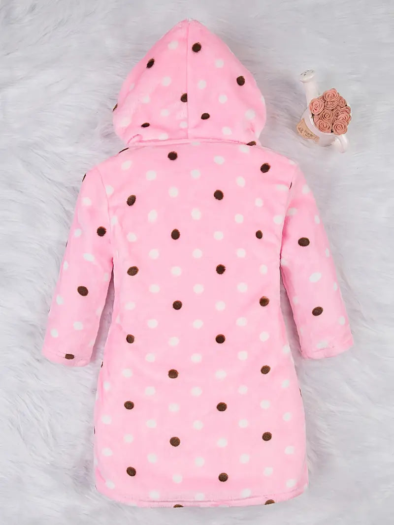 Peignoir de Bain Enfant Polaire Polka Dot