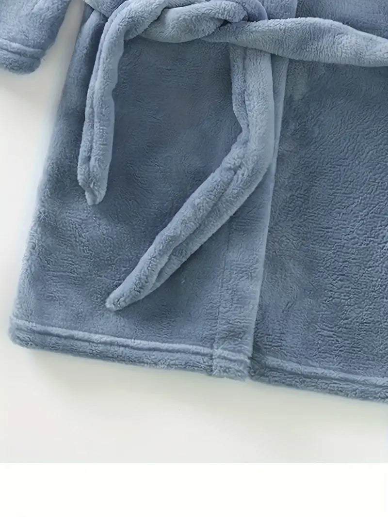Peignoir de Bain Enfant Chaud Couleur Unie