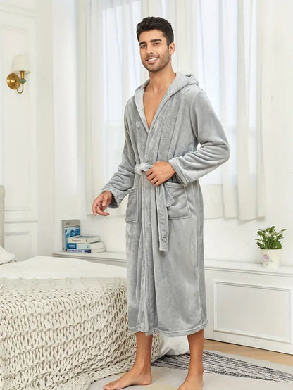 Peignoir de Bain à Capuche en Coton