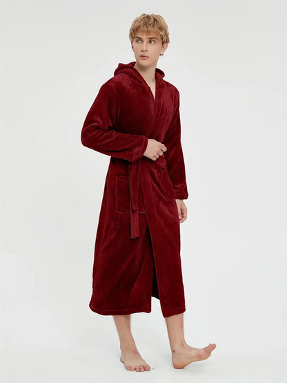 Peignoir Polaire Confortable avec Capuche