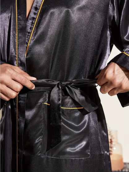 Peignoir de Bain de Luxe Noir