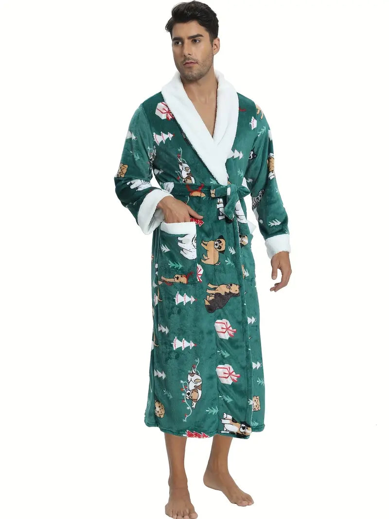 Peignoir Polaire Chaud de Noël