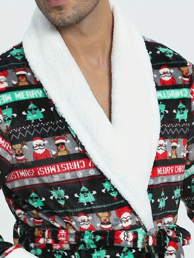 Peignoir Polaire Chaud de Noël