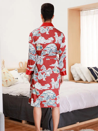 Peignoir Kimono de Bain Style Ancien