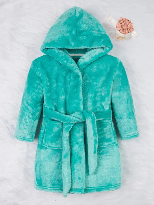 Peignoir de Bain Enfant Bleu Turquoise