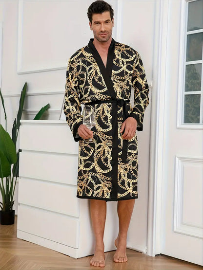 Peignoir homme satin luxe été