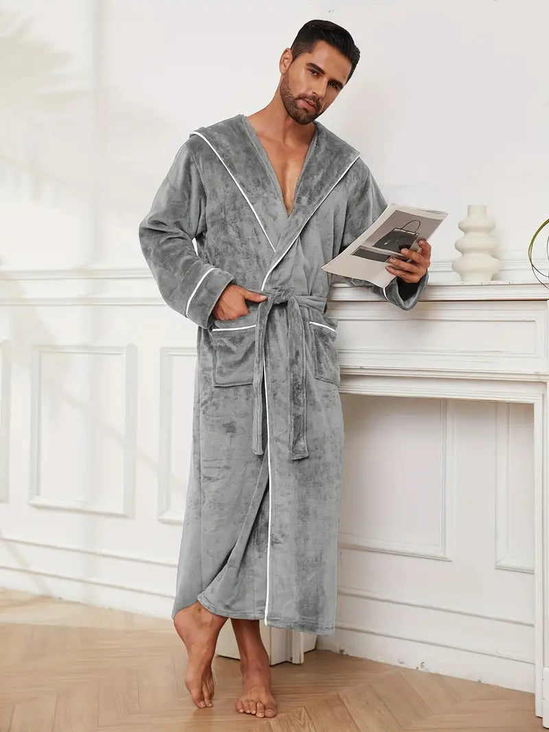 Peignoir de Luxe Chaud avec Capuche