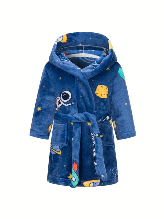Peignoir de Bain Enfant Garçon Motif Espace