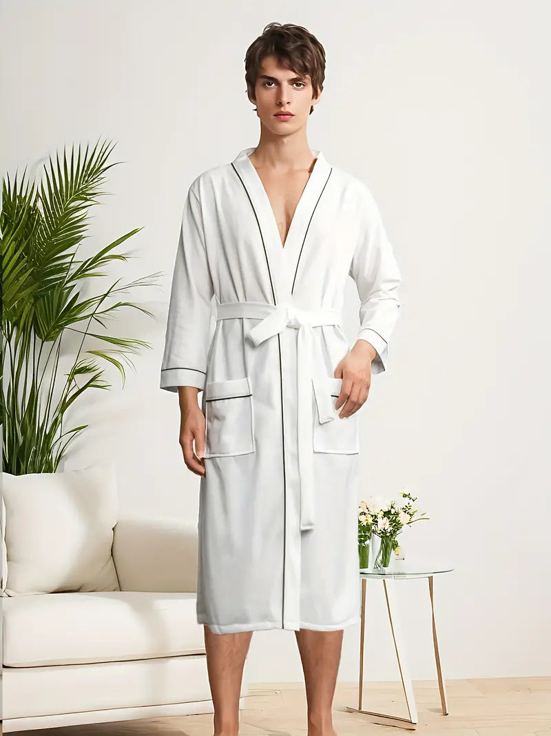 Peignoir de Bain Blanc Élégante