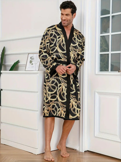 Peignoir homme satin luxe été