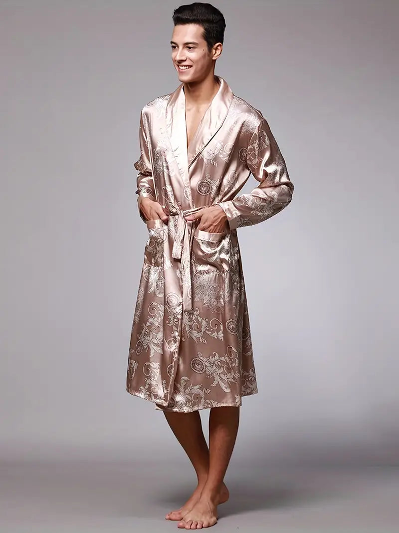 Peignoir de Luxe Doux avec Imprimé Dragon