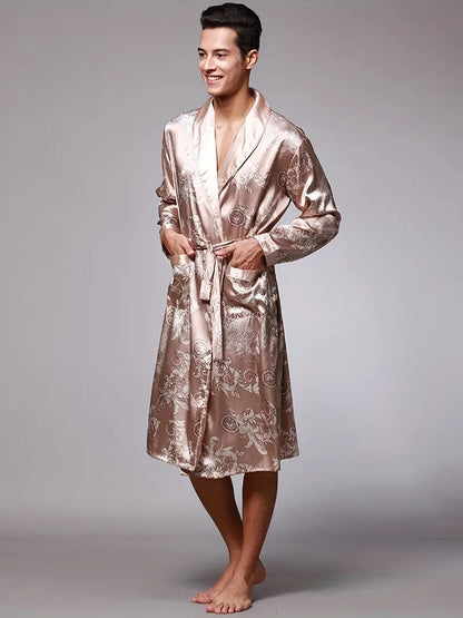 Peignoir de Luxe Doux avec Imprimé Dragon