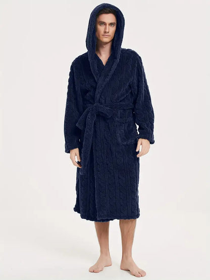 Peignoir D'hiver à Capuche pour Hommes