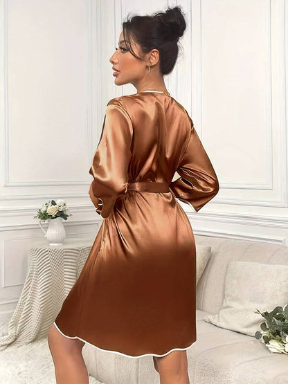 Peignoir de Bain Lisse en Satin
