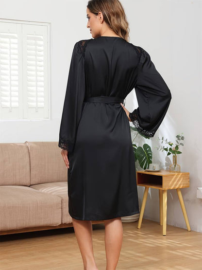Peignoir de Nuit Élégante en Satin