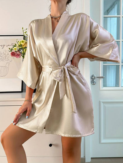 Peignoir en Satin Doux