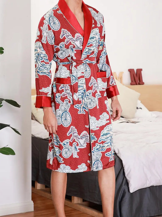 Peignoir Kimono de Bain Style Ancien