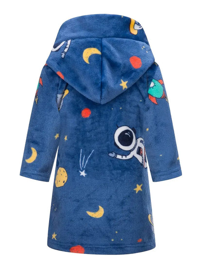 Peignoir de Bain Enfant Garçon Motif Espace