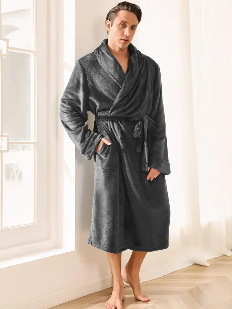 Peignoir Polaire Chaud et Éponge