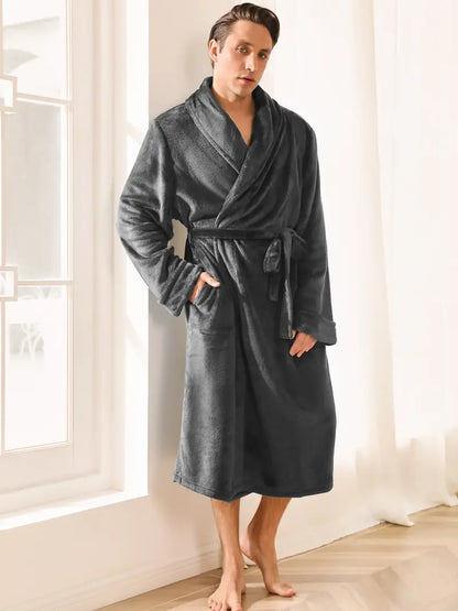 Peignoir Polaire Chaud et Éponge