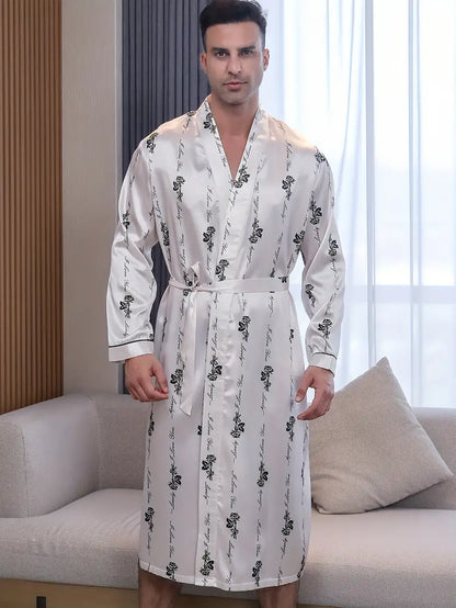 Peignoir de Bain en Satin Blanc