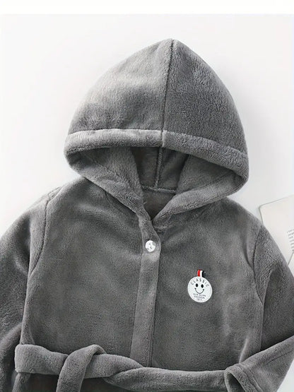 Peignoir de Bain Enfant Chaud Couleur Unie