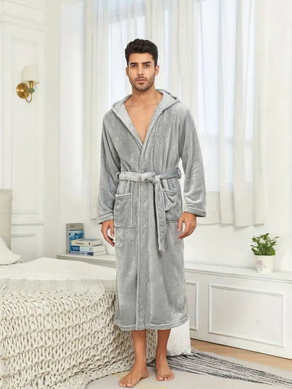 Peignoir de Bain à Capuche en Coton