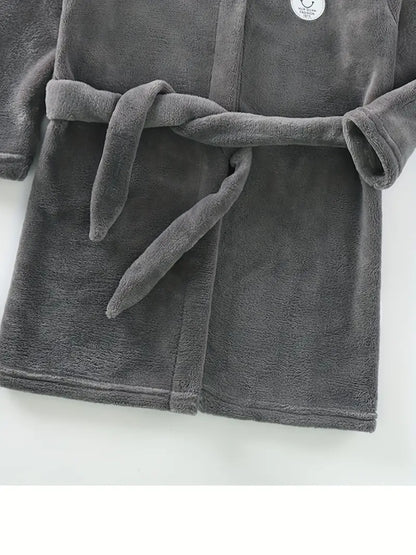 Peignoir de Bain Enfant Chaud Couleur Unie