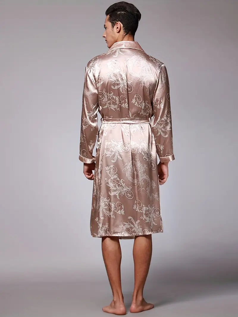 Peignoir de Luxe Doux avec Imprimé Dragon