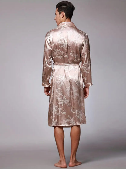 Peignoir de Luxe Doux avec Imprimé Dragon