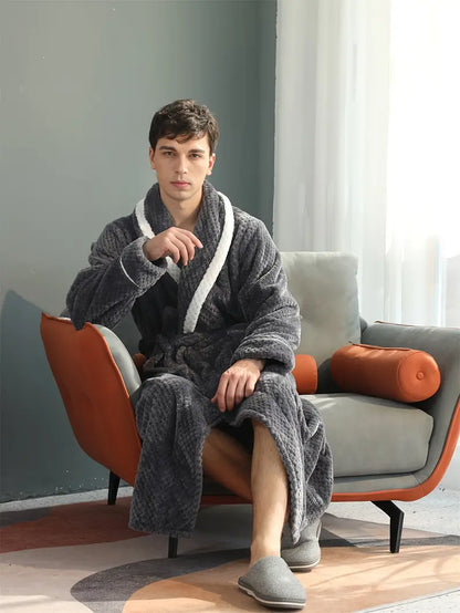 Peignoir Épais et Chaud en Éponge pour L'hiver