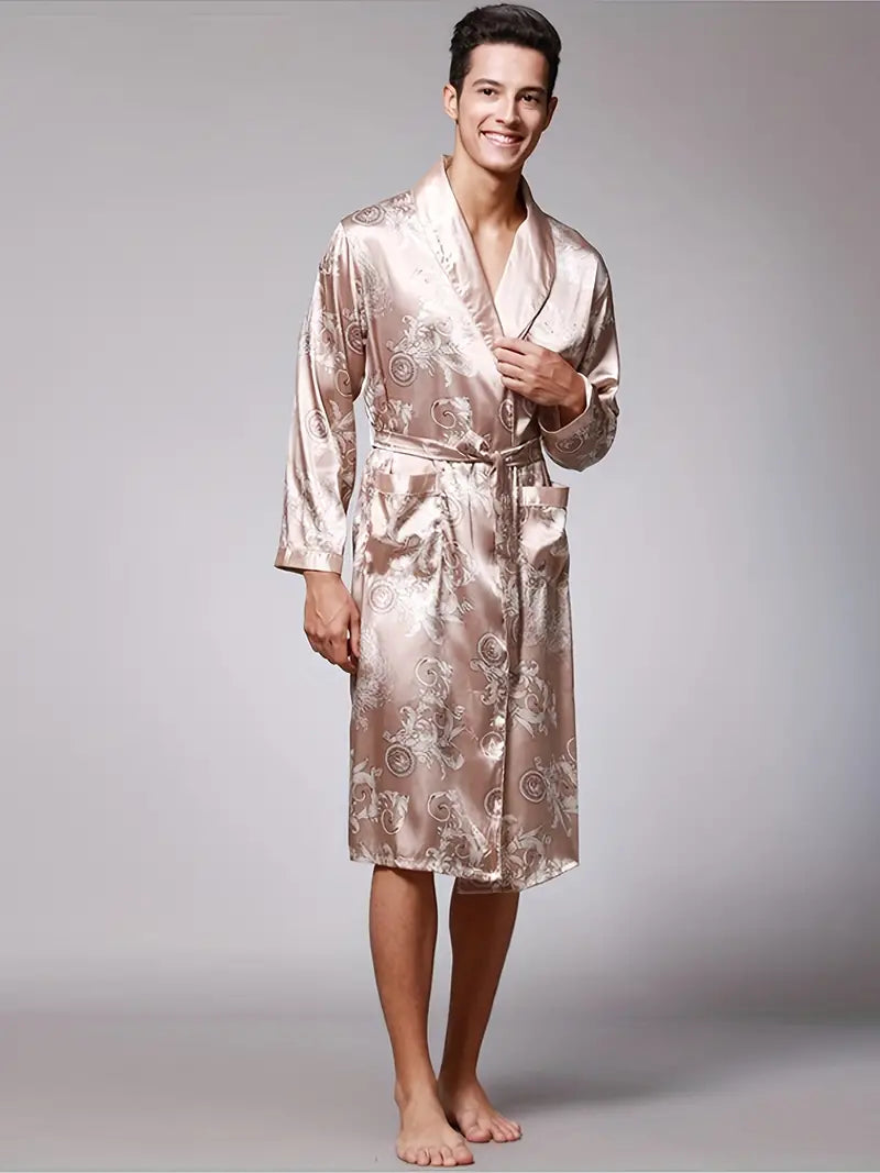 Peignoir de Luxe Doux avec Imprimé Dragon