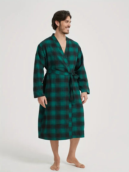Peignoir de Bain à Carreaux Original