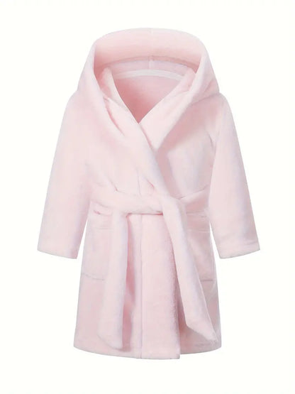 Peignoir de Bain Enfant Fille Polaire Rose
