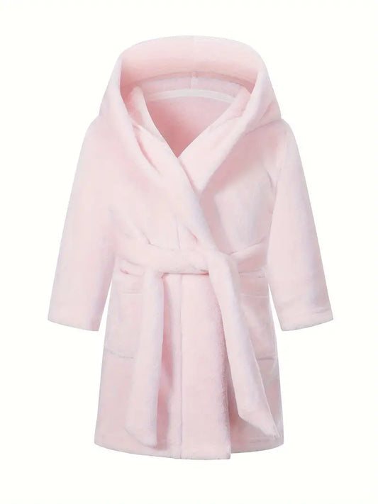 Peignoir de Bain Enfant Fille Polaire Rose