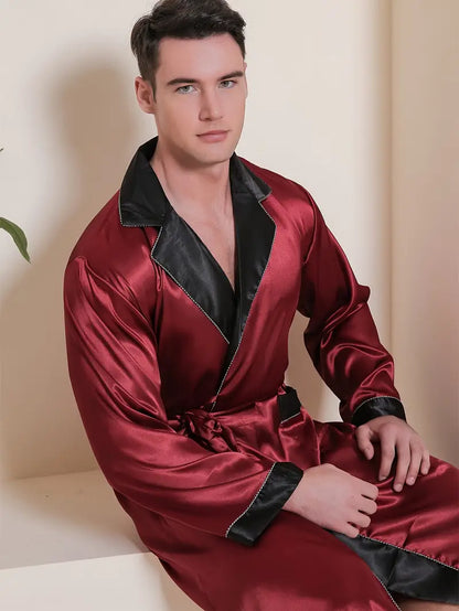 Peignoir Rouge Élégant et Luxueux