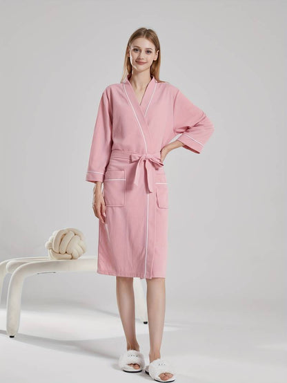 Peignoir de Bain Gaufré Élégant