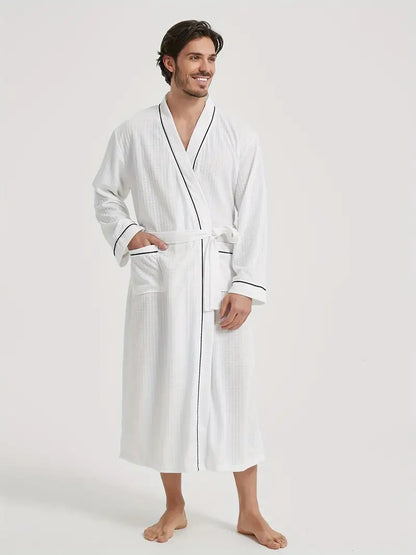 Peignoir de Bain Nid D'abeille Doux