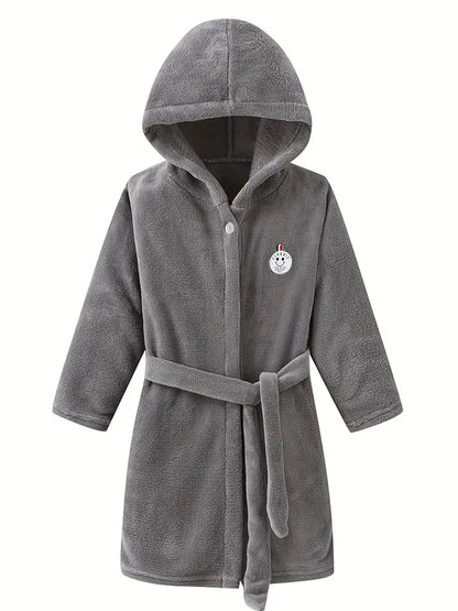 Peignoir de Bain Enfant Chaud Couleur Unie