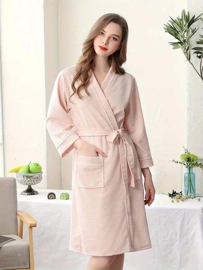 Peignoir de Bain Nid d’Abeille Doux