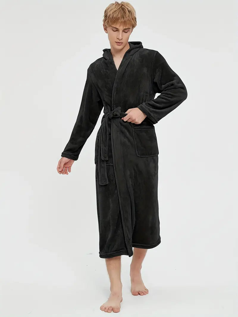 Peignoir Polaire Confortable avec Capuche