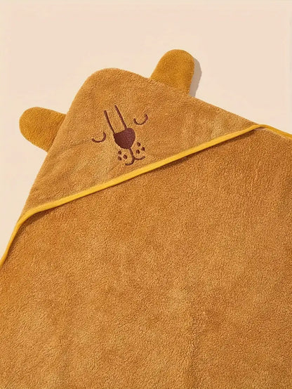 Cape de Bain Bébé Avec Motif Ourson