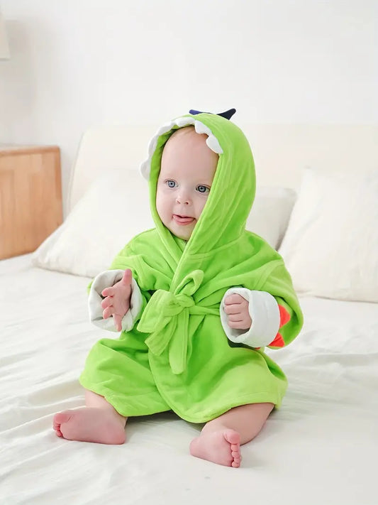 Cape de Bain pour Nourrissons Vert Avec Queue
